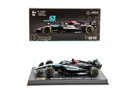 Mercedes GP W15 EQ Performance F1 #63 (2024) - George Russel - s postavičkou pilota -  Bburago - 1:43