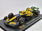 McLaren MCL38 F1 #4 (2024) - Monaco GP (Senna 30th Anniversary) - Lando Norris - s postavičkou pilota -  Bburago - 1:43