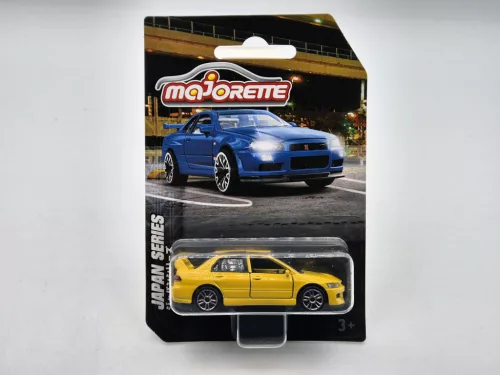 Mitsubishi Lancer Evolution EVO - žltá -  Majorette - 1:64