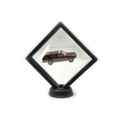   Plávajúci vitrínový rám / úložný box – stčervenáný – 14x14 cm – pre 1:64 modely áut