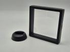 Plávajúci vitrínový rám / úložný box – stčervenáný – 14x14 cm – pre 1:64 modely áut