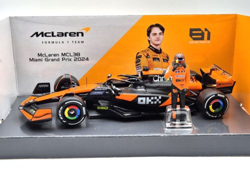 McLaren MCL38 F1 #81 (2024) - Oscar Piastri - s postavičkou pilota -  Bburago - 1:24
