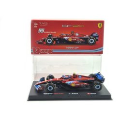   Ferrari SF-24 F1 #55 (2024) - Miami GP - Carlos Sainz - s postavičkou pilota -  Bburago - 1:43
