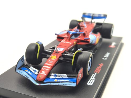 Ferrari SF-24 F1 #55 (2024) - Miami GP - Carlos Sainz - s postavičkou pilota -  Bburago - 1:43