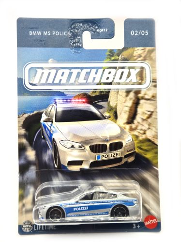 BMW F10 M5 Police - 02/05 - s dlhou kartou -  Matchbox - 1:64
