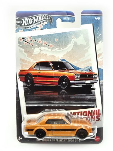 Hot Wheels 1971 Nissan Skyline HT 2000 GT-R - Silver Series 4/5 - s dlhou kartou -  Hot Wheels - 1:64
