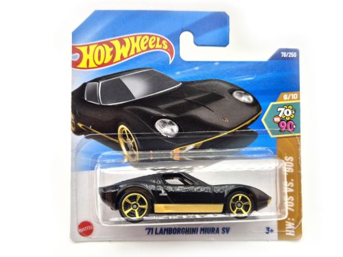 Hot Wheels Lamborghini Miura SV (1971) - HW '70s vs. '90s 6/10 - 78/250 - čierna -  Hot Wheels - 1:64