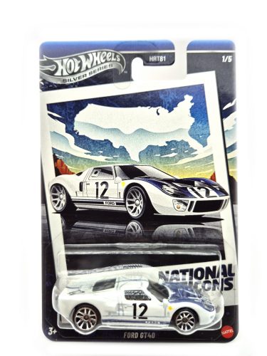 Hot Wheels Ford GT40 - Silver Series 1/5 - s dlhou kartou -  Hot Wheels - 1:64