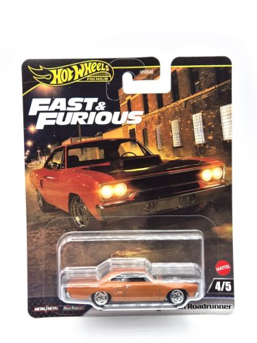 Hot Wheels Fast and Furious -  4/5 - 1970 Custom Plymouth Roadrunner -  Hot Wheels - 1:64