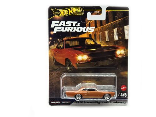 Hot Wheels Fast and Furious -  4/5 - 1970 Custom Plymouth Roadrunner -  Hot Wheels - 1:64