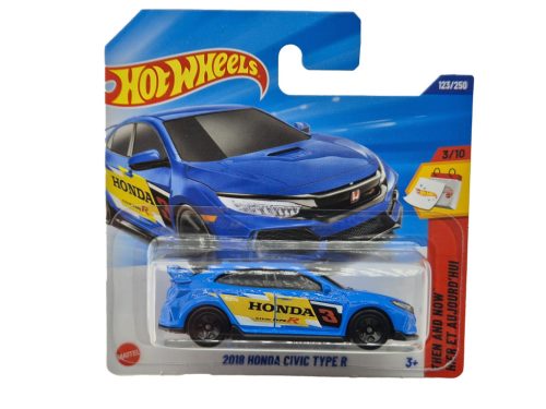 Hot Wheels 2018 Honda Civic Type R - Then and Now 3/10 - 123/250 - Hot Wheels - 1:64