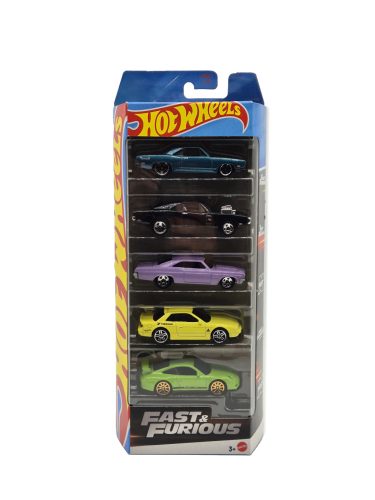 Sada 5 autíčok Hot Wheels - Fast & Furious - 1:64