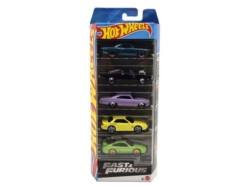 Sada 5 autíčok Hot Wheels - Fast & Furious - 1:64