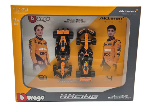 McLaren MCL38 F1 set (2024) - #4 Lando Norris - #81 Oscar Piastri - Bburago - 1:43