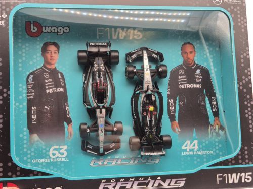 Mercedes W15 F1 set (2024) - #44 Lewis Hamilton - #63 George Russell - Bburago - 1:43