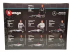 Mercedes F1 7-dielna sada - #6 Nico Rosberg (2016) - #77 Valtteri Bottas (2019) - #77 Valtteri Bottas (2021) - #44 Lewis Hamilton (2022) - #44 Lewis Hamilton (2022) - #63 George Russell (2023) - #44 Lewis Hamilton (2024) - Bburago - 1:43