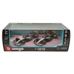   Mercedes W15 F1 set (2024) - #44 Lewis Hamilton - #63 George Russell - Bburago - 1:43