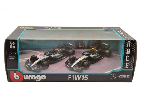Mercedes W15 F1 set (2024) - #44 Lewis Hamilton - #63 George Russell - Bburago - 1:43