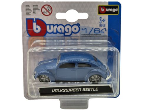 Volkswagen VW Beetle (1965) - modrá - Bburago - 1:64 1/64 model auto miniatúra (m02067)  kód produktu: m02067 značka: Bburago  mierka: 1:64 (matchbox veľkosť) Neotvárateľný, kvalitnejšia kategória modelového autíčka. Nový produkt, v blistri.  Miniatú