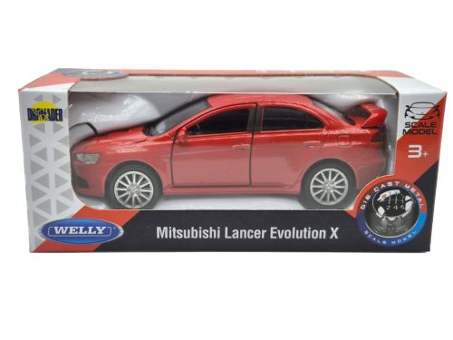 Mitsubishi Lancer Evolution X - červená - Welly - 1:34