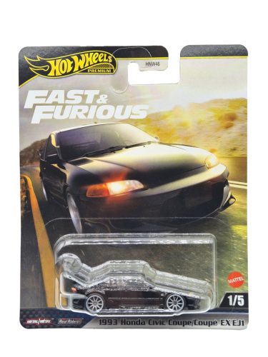 Hot Wheels Premium Fast and Furious - Halálos iramban 1/5 - 1993 Honda Civic Coupe - Hot Wheels - 1:64