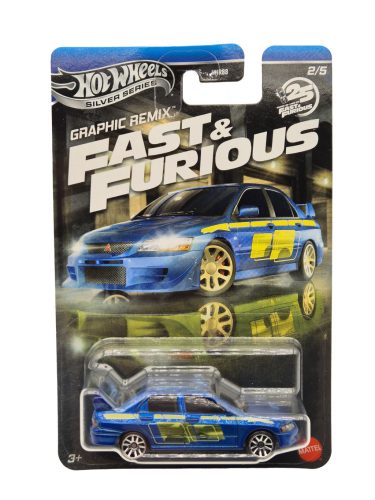Hot Wheels Graphic Remix - Fast and Furious - 2 Fast 2 Furious 2/5 - Mitsubishi Lancer Evolution VII - Hot Wheels - 1:64