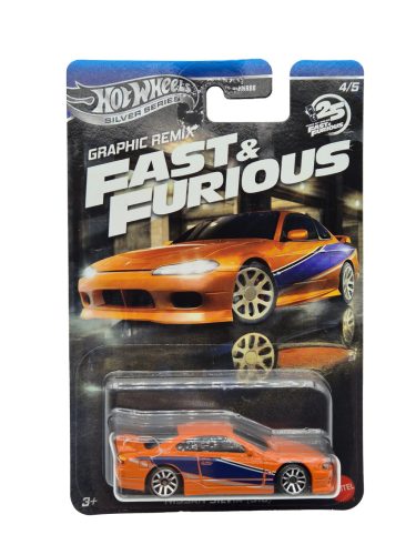 Hot Wheels Graphic Remix - Fast and Furious - Rýchlo a zbesilo 4/5 - Nissan Silvia (S15) - Hot Wheels - model auta 1:64
