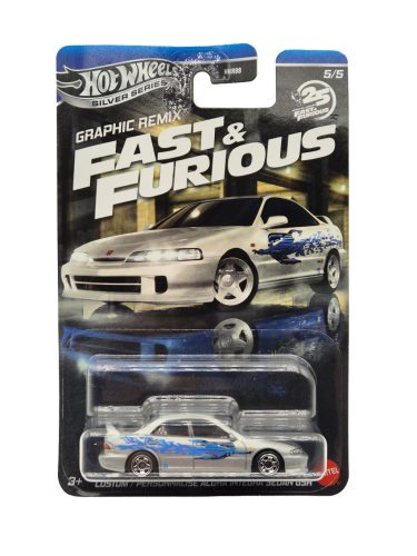 Hot Wheels Graphic Remix - Fast and Furious - 2 Fast 2 Furious 5/5 - Custom Acura Integra Sedan GSR - Hot Wheels - 1:64