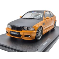   BMW E46 M3 Coupé (2000) – oranžová / čierna – Solido – 1:18