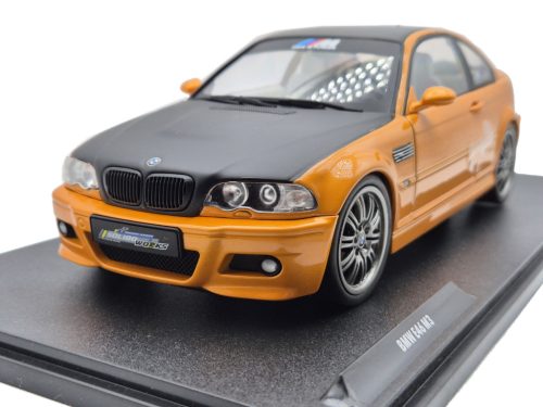BMW E46 M3 Coupé (2000) – oranžová / čierna – Solido – 1:18