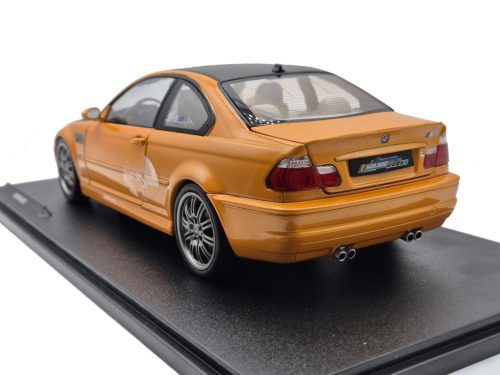 BMW E46 M3 Coupé (2000) – oranžová / čierna – Solido – 1:18