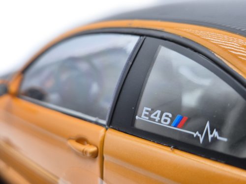 BMW E46 M3 Coupé (2000) – oranžová / čierna – Solido – 1:18