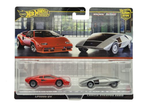 Hot Wheels Premium - Duo Pack - Lamborghini Countach LP5000 QV - Lancia Stratos Zero - Hot Wheels - 1:64