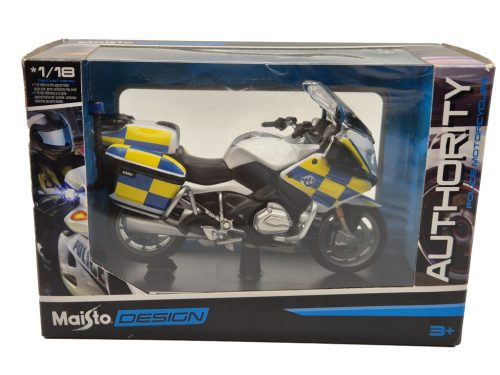 BMW R1200RT police UK - Britský policajný motocykel - Maisto - 1:18