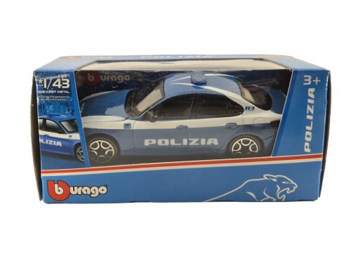 Alfa Romeo Giulia Polizia (2016) - policajné vozidlo - Bburago - 1:43 1/43 model auta 