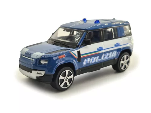 Land Rover New Defender 110 Polizia (2022) - policajné vozidlo - Bburago - 1:43 1/43 model auta 