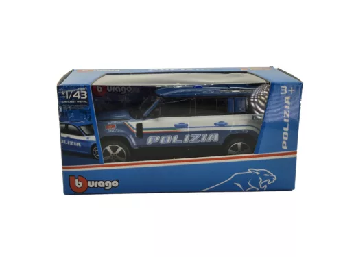 Land Rover New Defender 110 Polizia (2022) - policajné vozidlo - Bburago - 1:43 1/43 model auta 