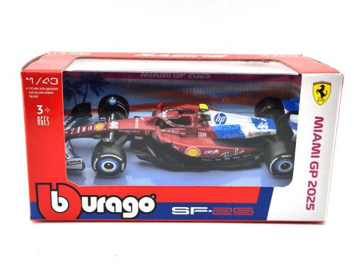 Ferrari SF-25 Team Scuderia F1 #44 (2025) - Miami GP - Lewis Hamilton - Bburago - model auta 1:43