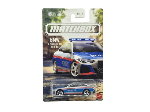 BMW i4 Police sedan Berline - policajné auto - Matchbox - 1:64 model auta