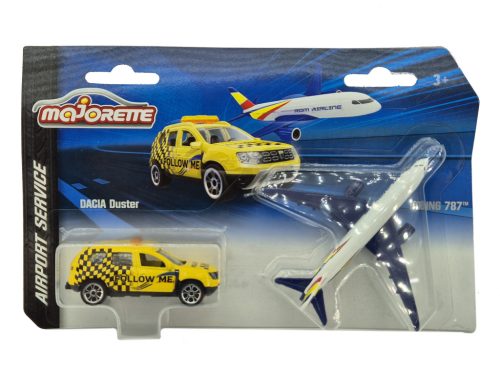 Dacia letiskový set - Dacia Duster & Boeing 787 - Majorette - 1:64 model set