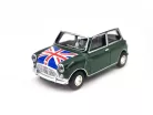 Mini Cooper S (1964) - mandľovo zelená, dekor vlajky - Norev - 1:54 model auta