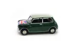Mini Cooper S (1964) - mandľovo zelená, dekor vlajky - Norev - 1:54 model auta