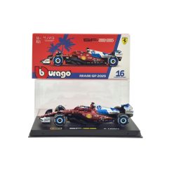   Ferrari SF-25 Team Scuderia F1 #16 (2025) - Miami GP - Charles Leclerc - S JAZDCOM - Bburago - 1:43 model auta