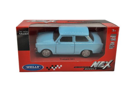 Trabant 601 - modrý - Welly - 1:34 model auta 
