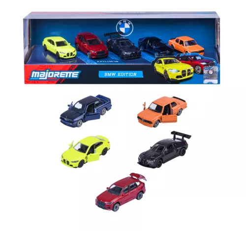 BMW 5-dielna sada / súprava - BMW G80 M3 - BMW X5M Competition - BMW E30 M3 - BMW G80 M3 - BMW G82 M4 GT3 Evo - Majorette - 1:64