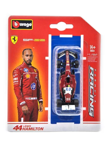 Ferrari SF-25 Team Scuderia F1 #44 (2025) - Lewis Hamilton - Bburago - 1:64 model auta 