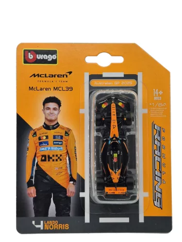 McLaren MCL39 F1 #4 (2025) - Lando Norris - Bburago - 1:64 model auta 