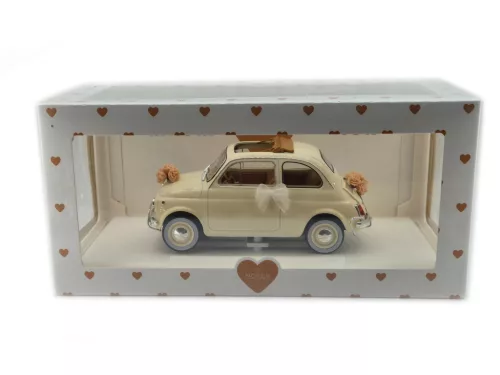 Fiat 500 L (1968) - svadobná edícia - svadobný darček - Norev - 1:18