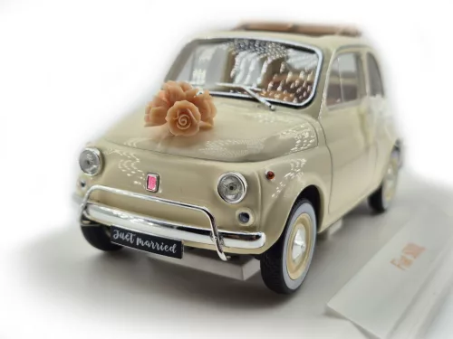 Fiat 500 L (1968) - svadobná edícia - svadobný darček - Norev - 1:18