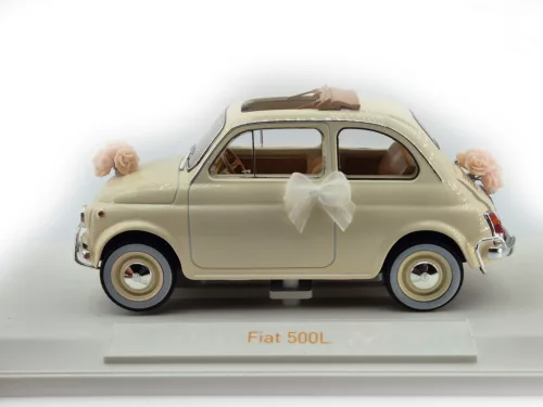 Fiat 500 L (1968) - svadobná edícia - svadobný darček - Norev - 1:18